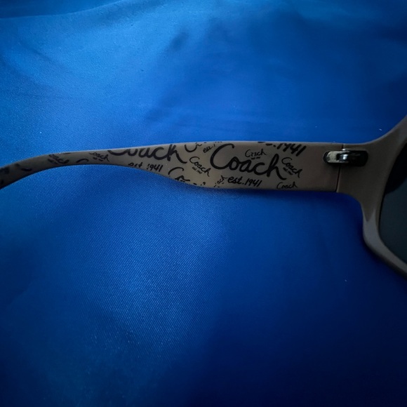 Coach Black Sunglasses with Gold Detail - Picture 7 of 8